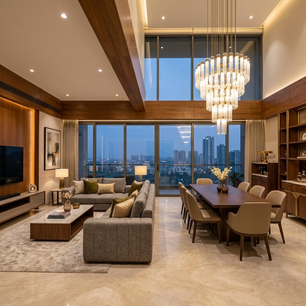 Contemporary 4 BHK penthouse, Noida